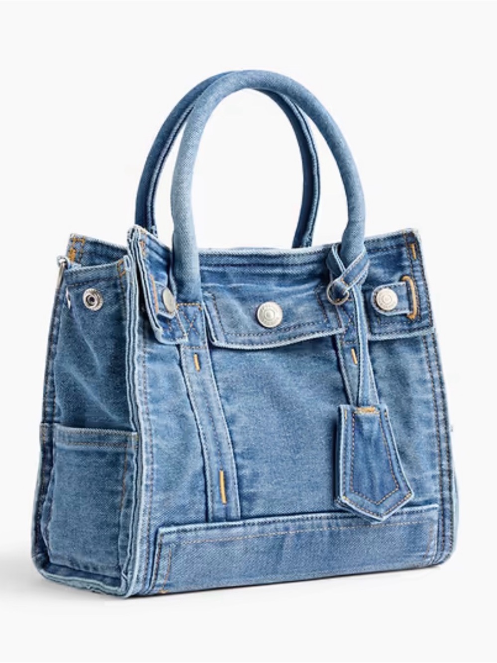 Small Denim Five Pocket Tote
